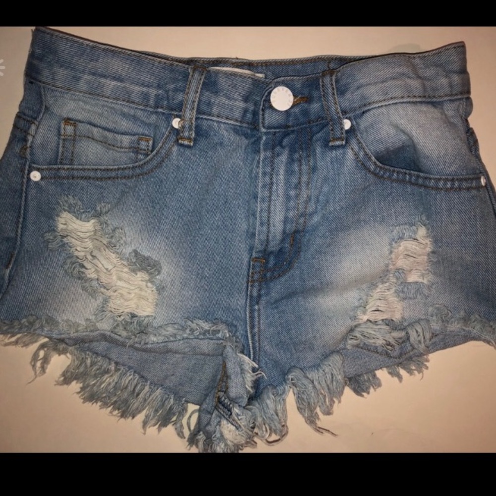 Forever 21 Ripped Jean Shorts